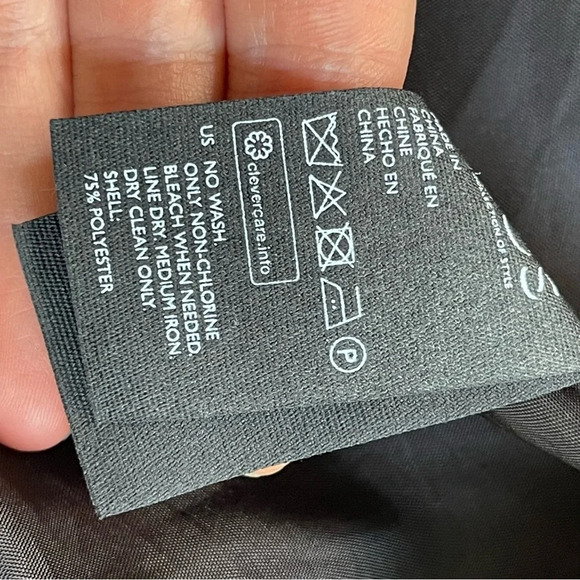 NWT COS Textured Applique Dress v neck wool blend sleeveless pocket black size 2 - Picture 8 of 15